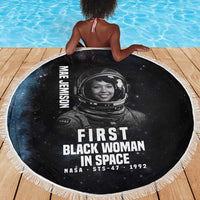 Mae Jemison Beach Blanket with NASA Spacesuit Portrait, First Black Woman - Wonder Print Shop