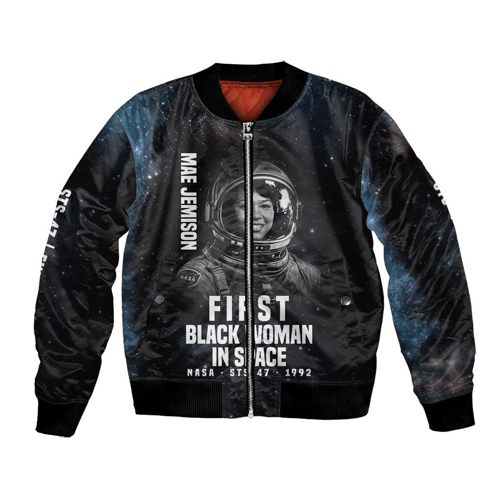 Mae Jemison Bomber Jacket with NASA Spacesuit Portrait, First Black Woman - Wonder Print Shop