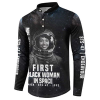 Mae Jemison Button Sweatshirt with NASA Spacesuit Portrait, First Black Woman