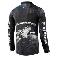Mae Jemison Button Sweatshirt with NASA Spacesuit Portrait, First Black Woman