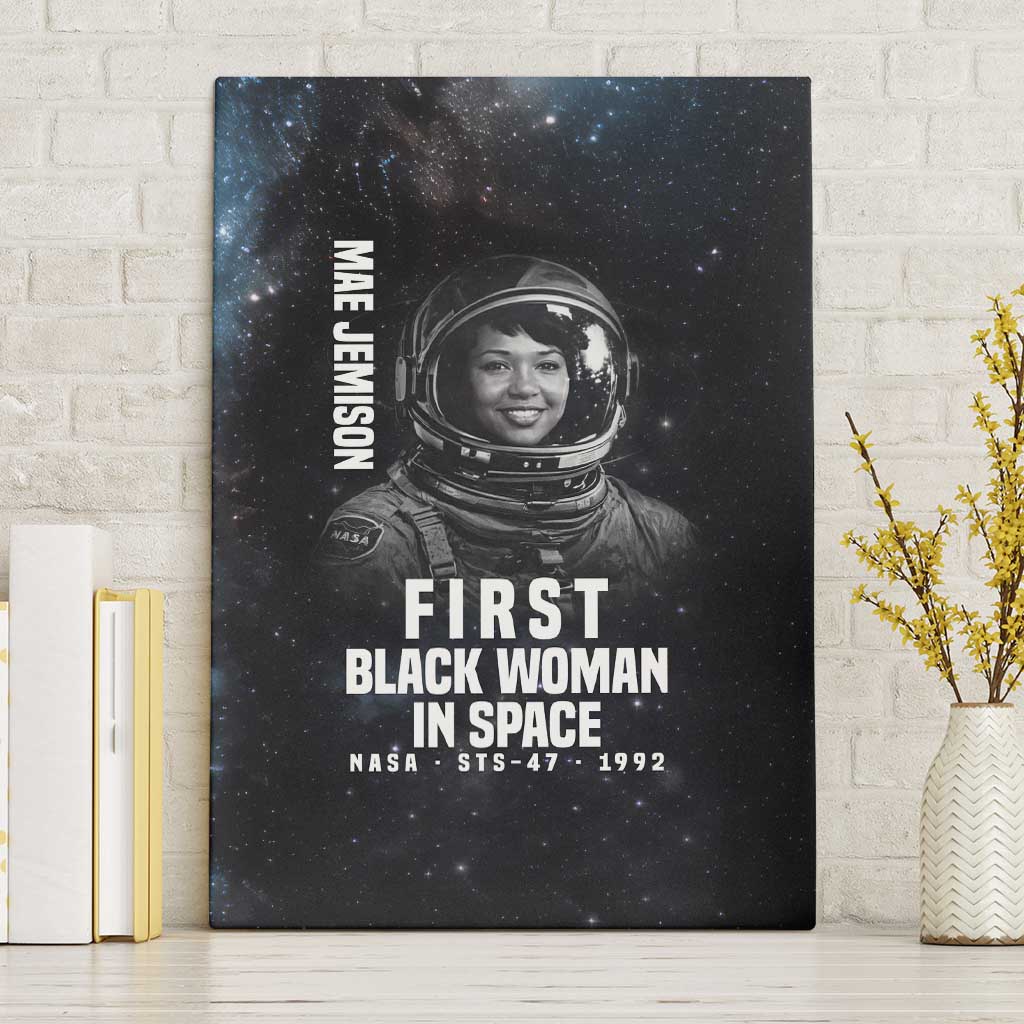 Mae Jemison Canvas Wall Art with NASA Spacesuit Portrait, First Black Woman - Wonder Print Shop