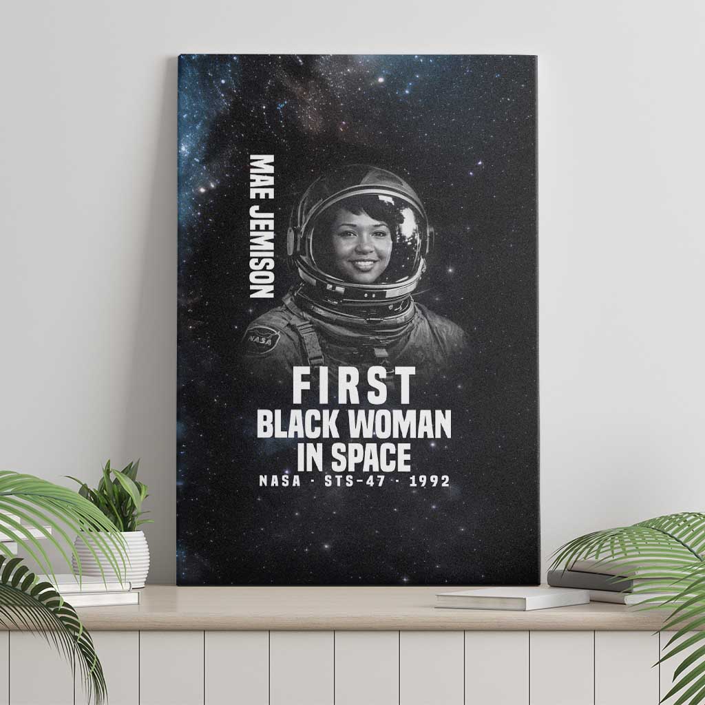 Mae Jemison Canvas Wall Art with NASA Spacesuit Portrait, First Black Woman - Wonder Print Shop