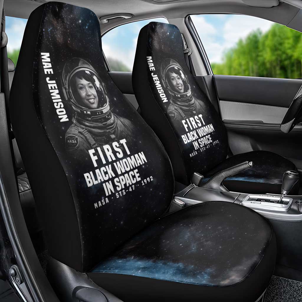 Mae Jemison Car Seat Cover with NASA Spacesuit Portrait, First Black Woman - Wonder Print Shop