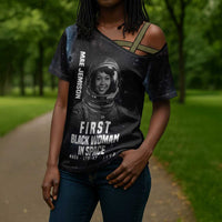Mae Jemison Cross Shoulder Shirt with NASA Spacesuit Portrait, First Black Woman - Wonder Print Shop