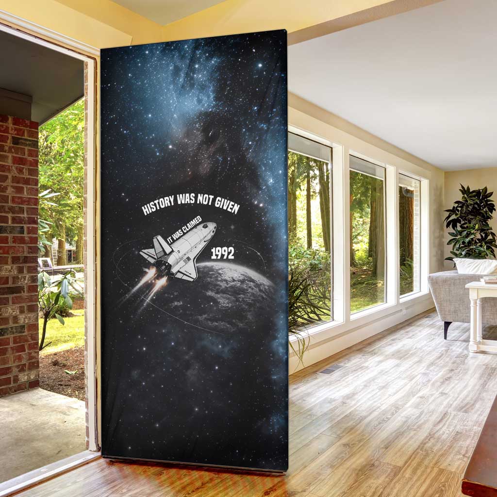 Mae Jemison Door Cover with NASA Spacesuit Portrait, First Black Woman - Wonder Print Shop