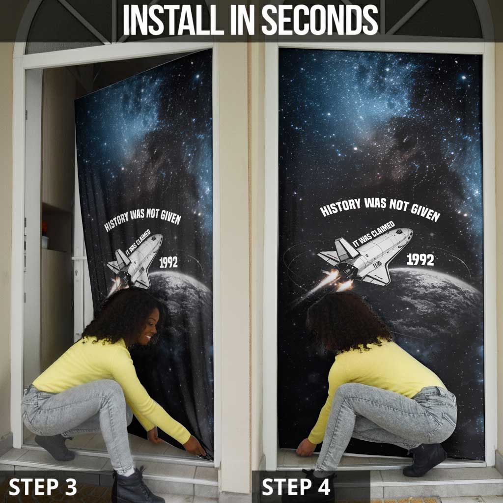 Mae Jemison Door Cover with NASA Spacesuit Portrait, First Black Woman - Wonder Print Shop