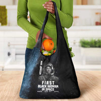 Mae Jemison Grocery Bag with NASA Spacesuit Portrait, First Black Woman - Wonder Print Shop
