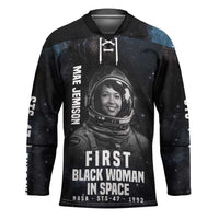 Mae Jemison Hockey Jersey with NASA Spacesuit Portrait, First Black Woman - Wonder Print Shop