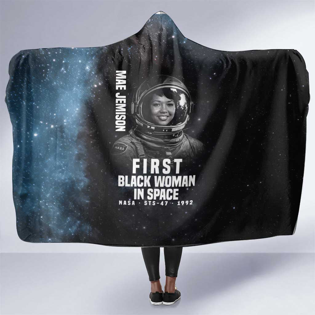 Mae Jemison Hooded Blanket with NASA Spacesuit Portrait, First Black Woman - Wonder Print Shop