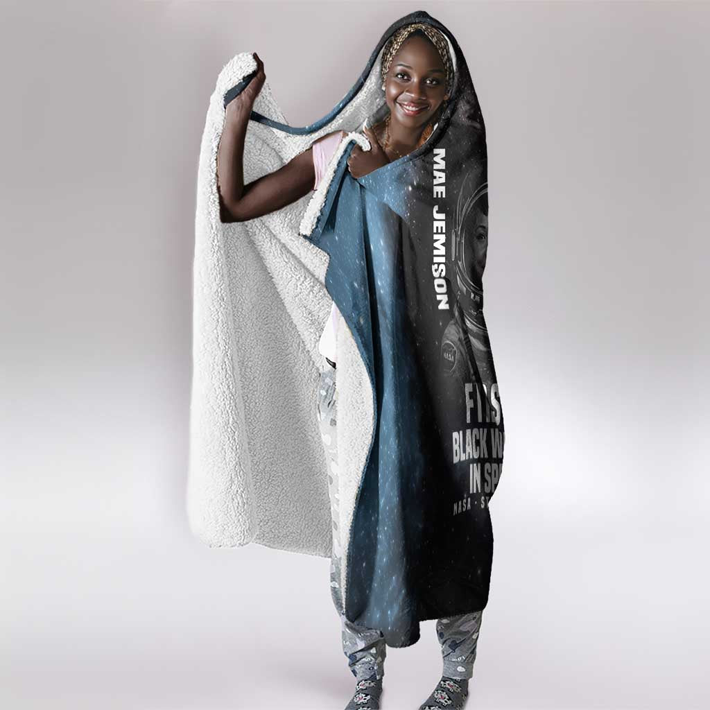 Mae Jemison Hooded Blanket with NASA Spacesuit Portrait, First Black Woman - Wonder Print Shop