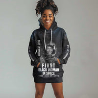 Mae Jemison Hoodie Dress with NASA Spacesuit Portrait, First Black Woman - Wonder Print Shop