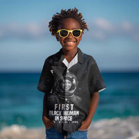 Mae Jemison Kid Hawaiian Shirt with NASA Spacesuit Portrait, First Black Woman - Wonder Print Shop