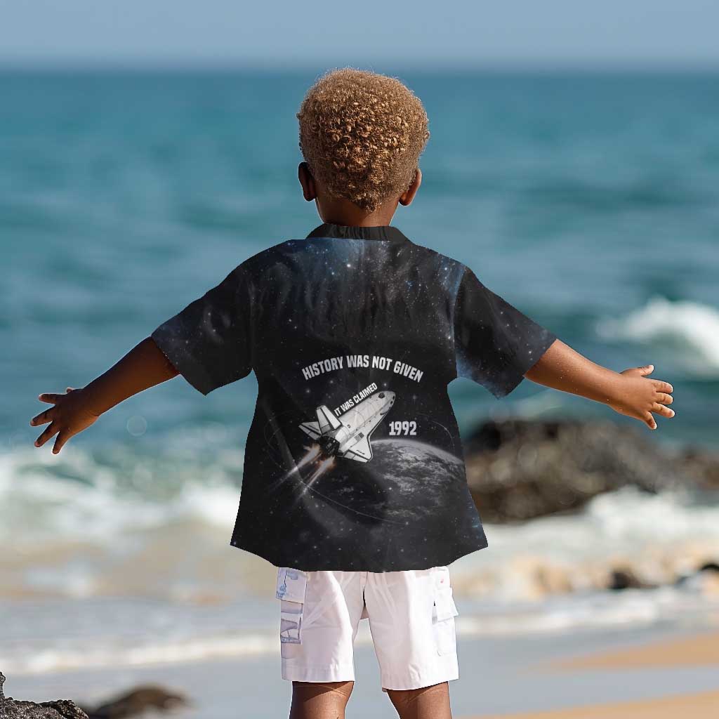 Mae Jemison Kid Hawaiian Shirt with NASA Spacesuit Portrait, First Black Woman - Wonder Print Shop