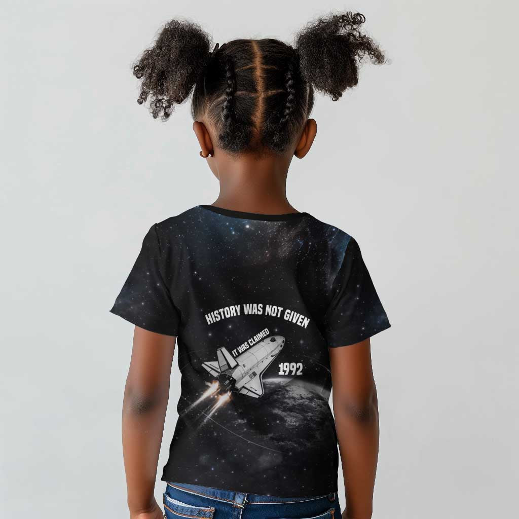 Mae Jemison Kid T shirt with NASA Spacesuit Portrait, First Black Woman - Wonder Print Shop