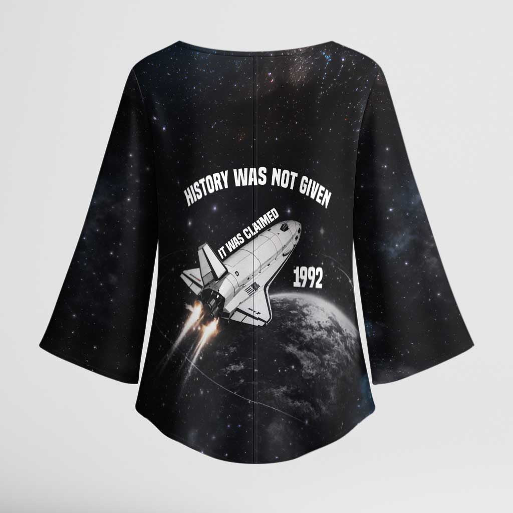 Mae Jemison Kimono Sleeve Blouse with NASA Spacesuit Portrait, First Black Woman - Wonder Print Shop