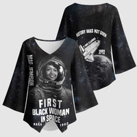 Mae Jemison Kimono Sleeve Blouse with NASA Spacesuit Portrait, First Black Woman - Wonder Print Shop