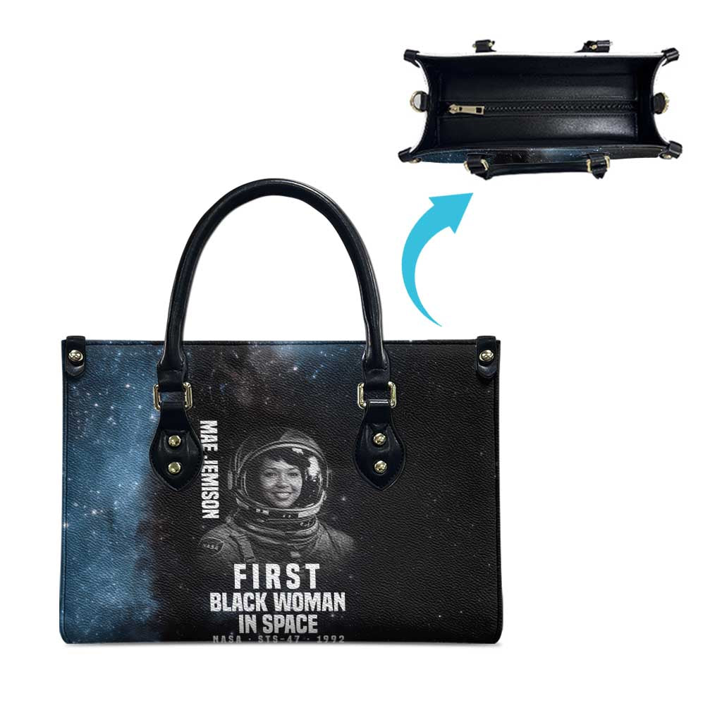 Mae Jemison Leather Bag with NASA Spacesuit Portrait, First Black Woman - Wonder Print Shop