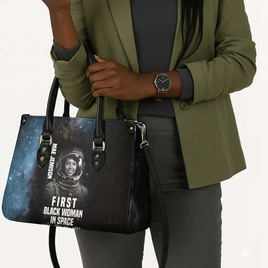 Mae Jemison Leather Bag with NASA Spacesuit Portrait, First Black Woman - Wonder Print Shop