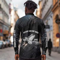 Mae Jemison Long Sleeve Button Shirt with NASA Spacesuit Portrait, First Black Woman - Wonder Print Shop