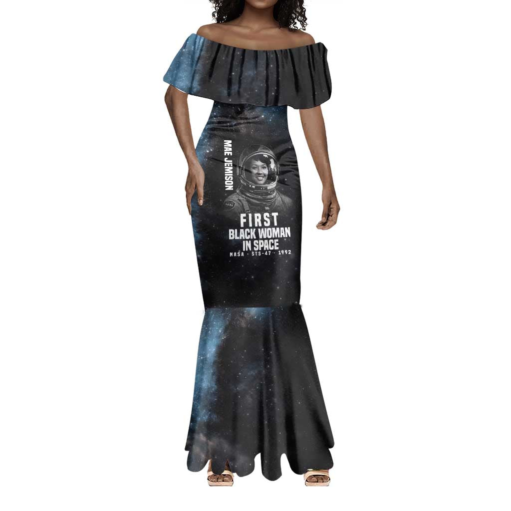 Mae Jemison Mermaid Dress with NASA Spacesuit Portrait, First Black Woman - Wonder Print Shop
