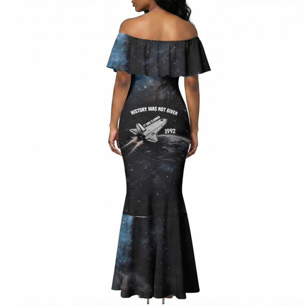 Mae Jemison Mermaid Dress with NASA Spacesuit Portrait, First Black Woman - Wonder Print Shop