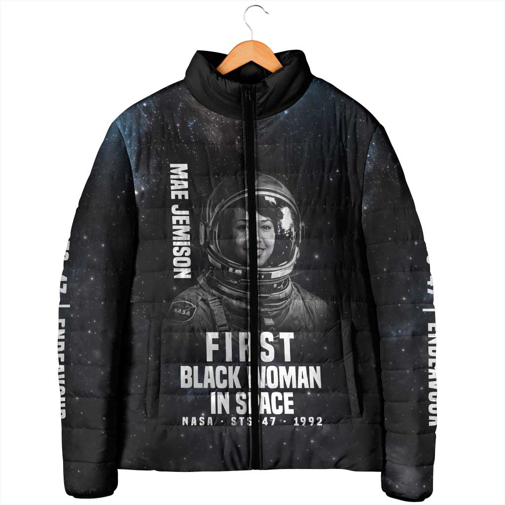 Mae Jemison Padded Jacket with NASA Spacesuit Portrait, First Black Woman - Wonder Print Shop