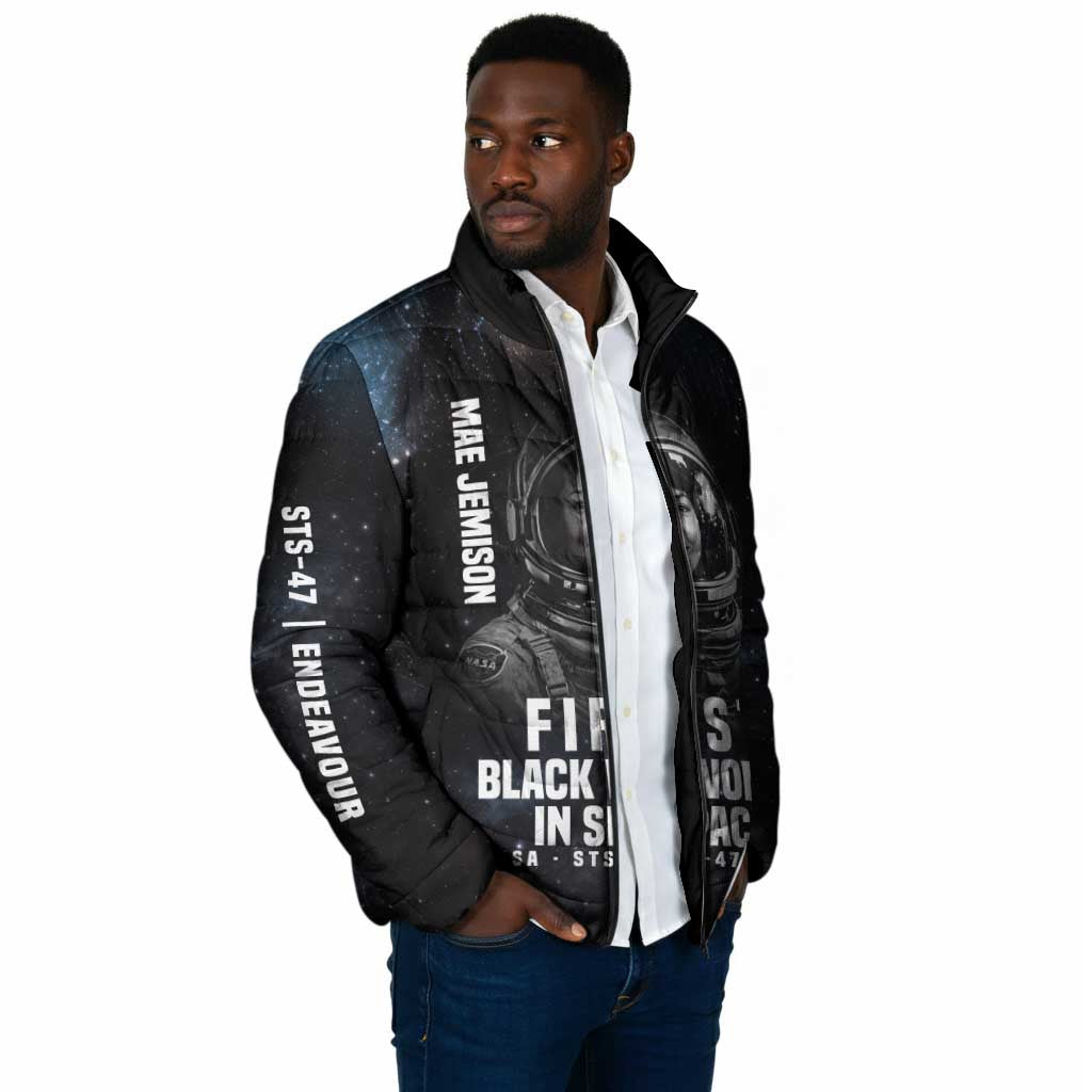 Mae Jemison Padded Jacket with NASA Spacesuit Portrait, First Black Woman - Wonder Print Shop
