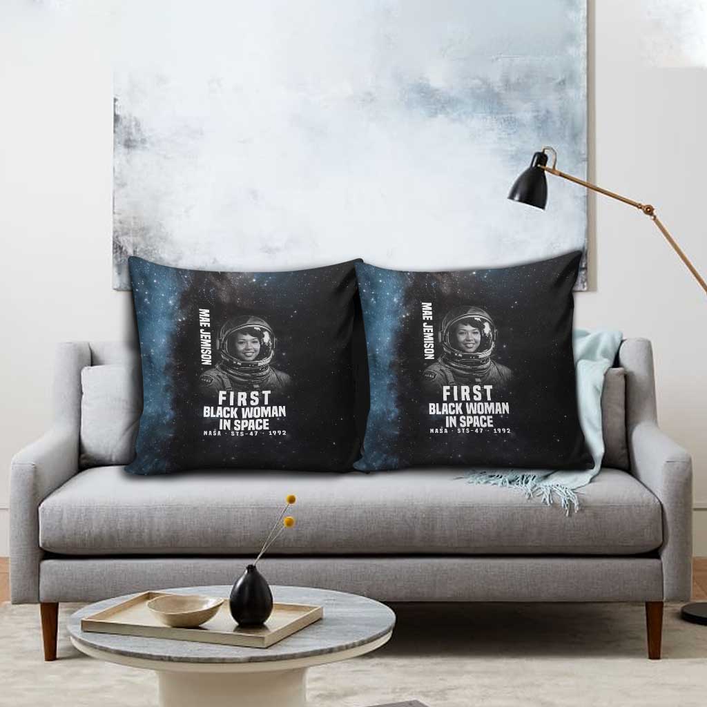 Mae Jemison Pillow Cover with NASA Spacesuit Portrait, First Black Woman - Wonder Print Shop