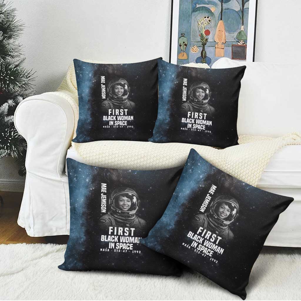 Mae Jemison Pillow Cover with NASA Spacesuit Portrait, First Black Woman - Wonder Print Shop