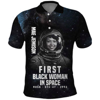 Mae Jemison Polo Shirt with NASA Spacesuit Portrait, First Black Woman - Wonder Print Shop