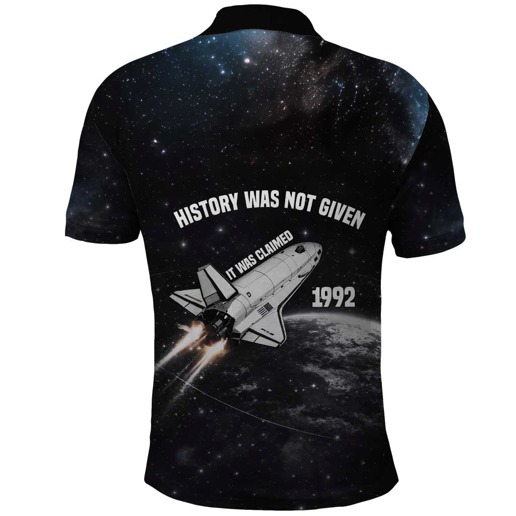 Mae Jemison Polo Shirt with NASA Spacesuit Portrait, First Black Woman - Wonder Print Shop