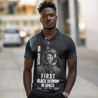 Mae Jemison Polo Shirt with NASA Spacesuit Portrait, First Black Woman - Wonder Print Shop