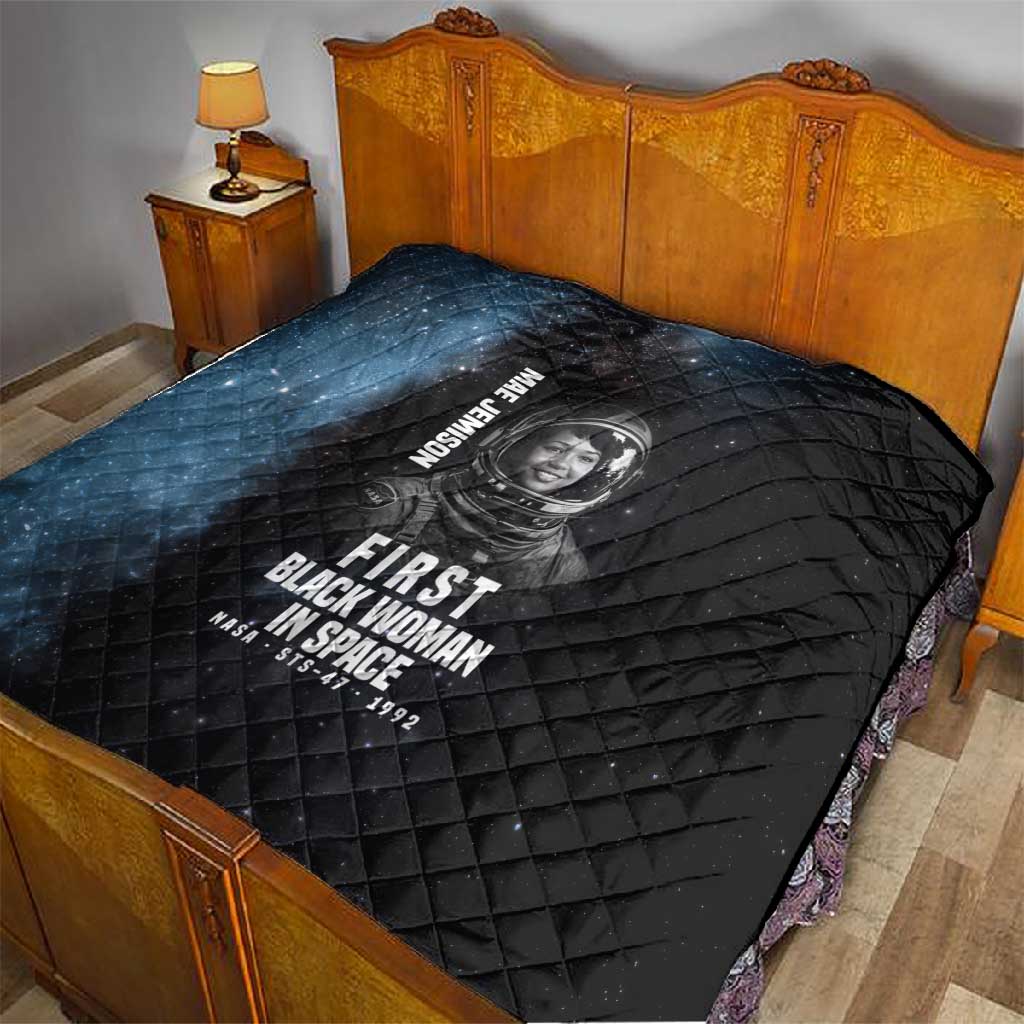 Mae Jemison Quilt with NASA Spacesuit Portrait, First Black Woman - Wonder Print Shop