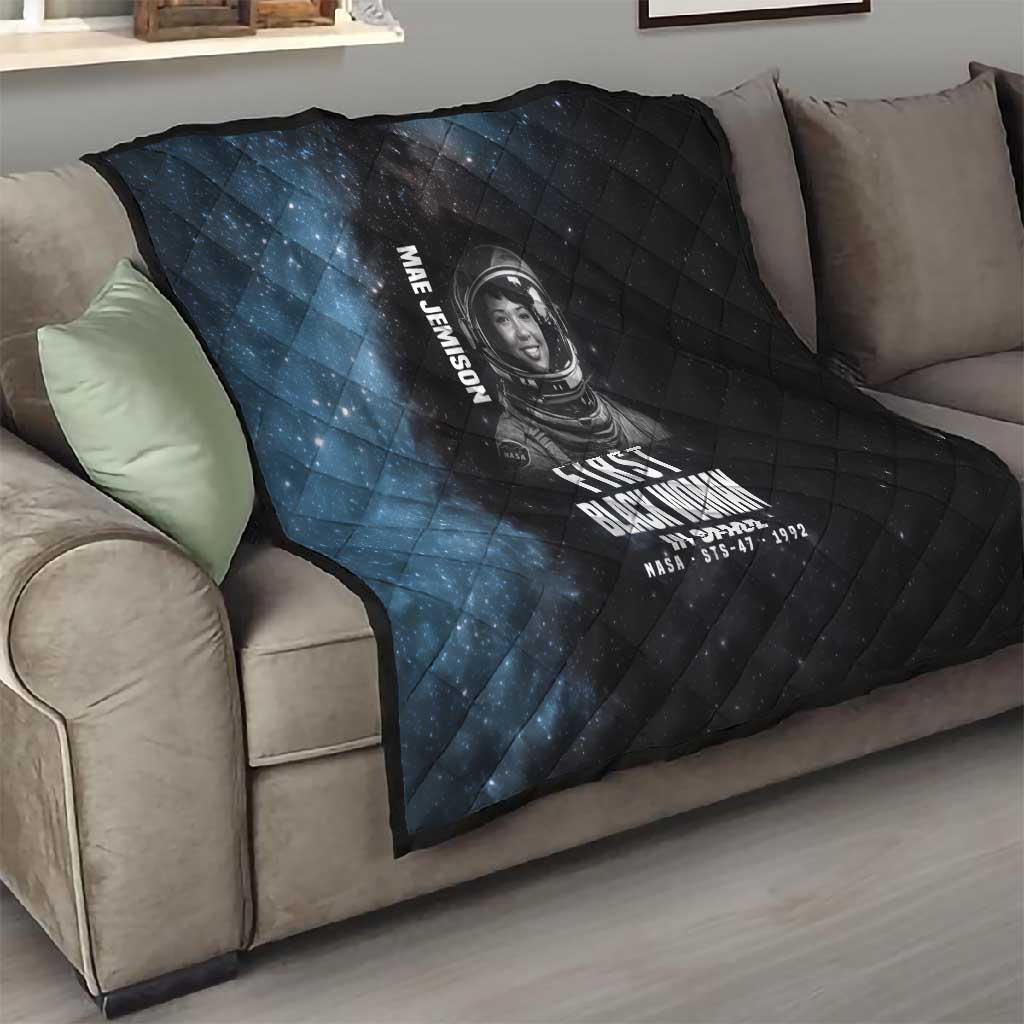 Mae Jemison Quilt with NASA Spacesuit Portrait, First Black Woman - Wonder Print Shop