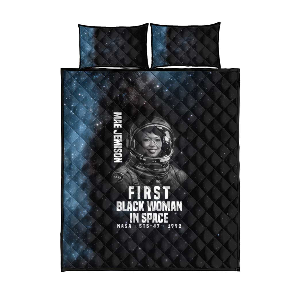 Mae Jemison Quilt Bed Set with NASA Spacesuit Portrait, First Black Woman - Wonder Print Shop