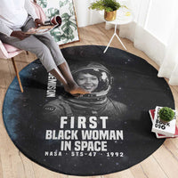 Mae Jemison Round Carpet with NASA Spacesuit Portrait, First Black Woman - Wonder Print Shop