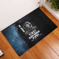 Mae Jemison Rubber Doormat with NASA Spacesuit Portrait, First Black Woman - Wonder Print Shop