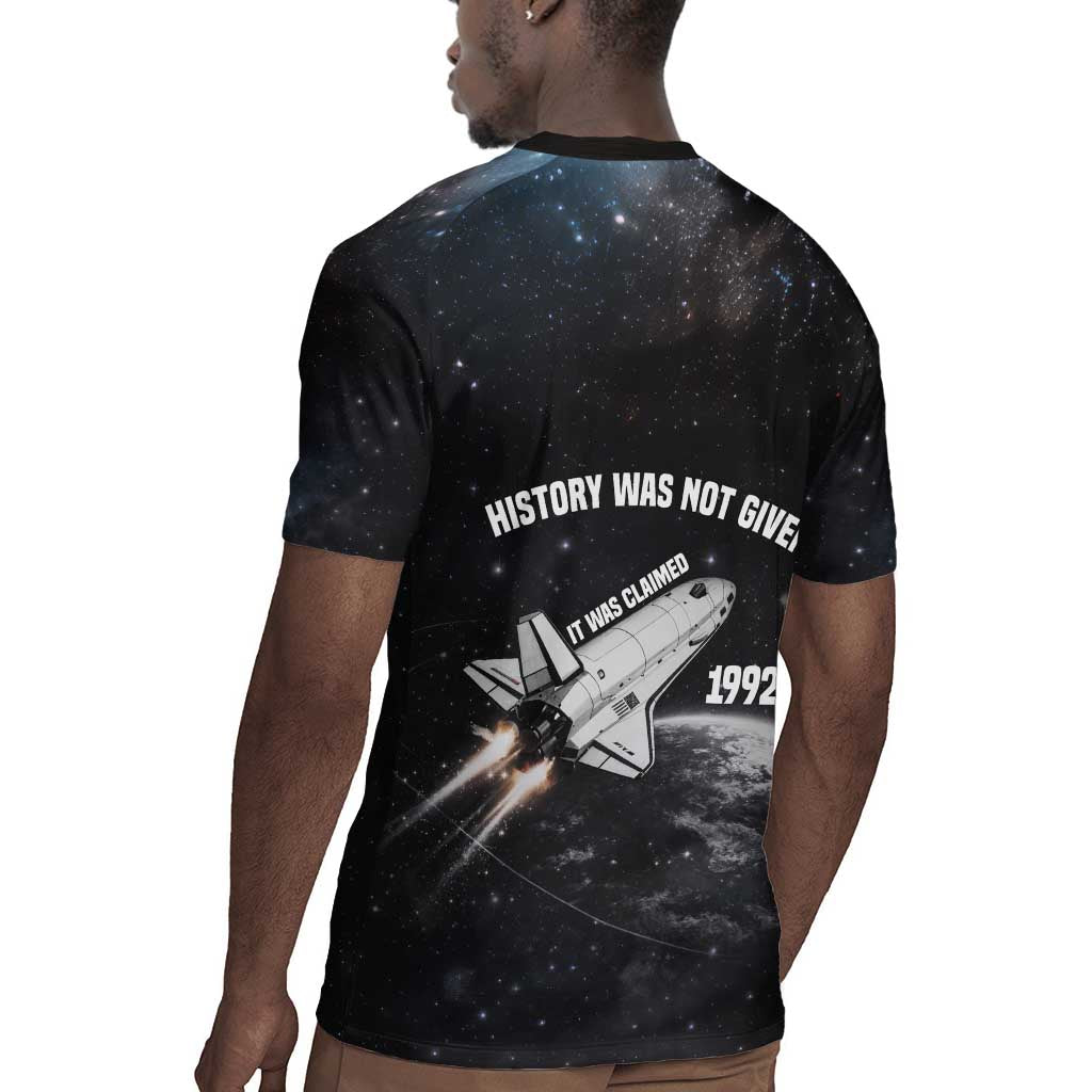 Mae Jemison Rugby Jersey with NASA Spacesuit Portrait, First Black Woman - Wonder Print Shop