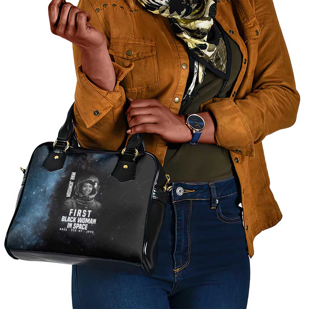 Mae Jemison Shoulder Handbag with NASA Spacesuit Portrait, First Black Woman - Wonder Print Shop