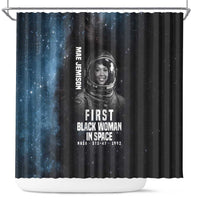 Mae Jemison Shower Curtain with NASA Spacesuit Portrait, First Black Woman - Wonder Print Shop