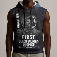 Mae Jemison Sleeveless Hoodie with NASA Spacesuit Portrait, First Black Woman - Wonder Print Shop