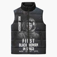 Mae Jemison Sleeveless Puffer Jacket with NASA Spacesuit Portrait, First Black Woman - undefined