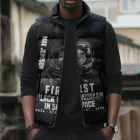 Mae Jemison Sleeveless Puffer Jacket with NASA Spacesuit Portrait, First Black Woman - undefined
