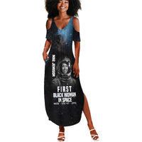 Mae Jemison Summer Maxi Dress with NASA Spacesuit Portrait, First Black Woman - Wonder Print Shop