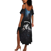 Mae Jemison Summer Maxi Dress with NASA Spacesuit Portrait, First Black Woman - Wonder Print Shop
