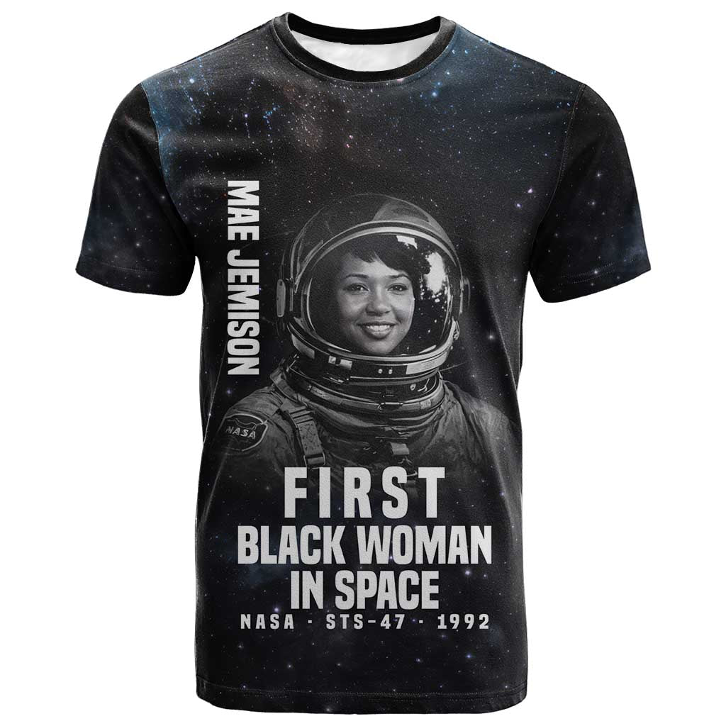 Mae Jemison T shirt with NASA Spacesuit Portrait, First Black Woman - Wonder Print Shop