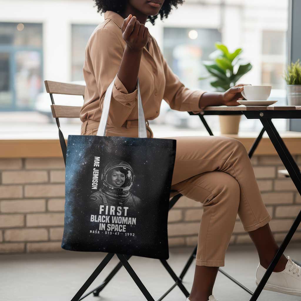Mae Jemison Tote Bag with NASA Spacesuit Portrait, First Black Woman - Wonder Print Shop