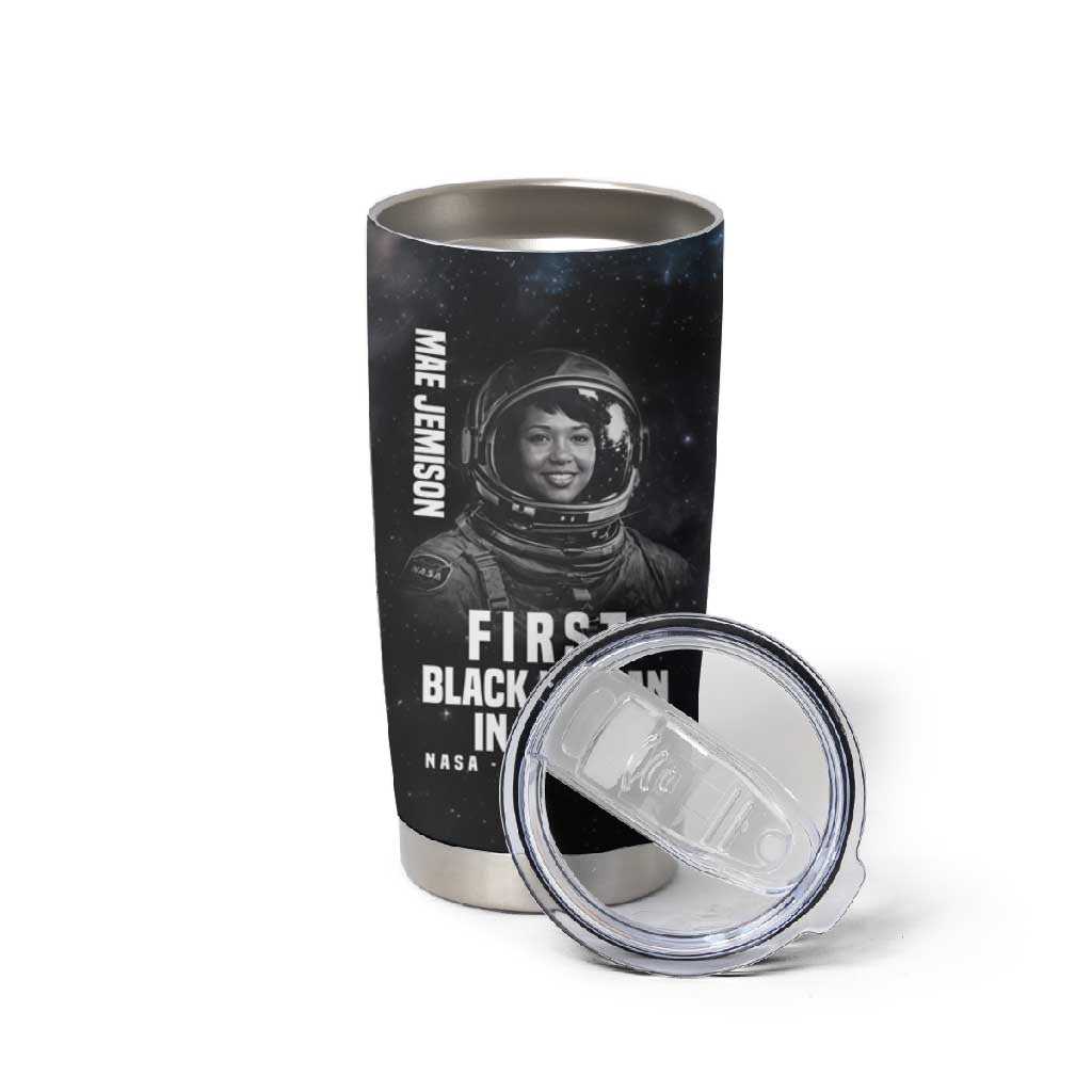 Mae Jemison Tumbler Cup with NASA Spacesuit Portrait, First Black Woman - Wonder Print Shop