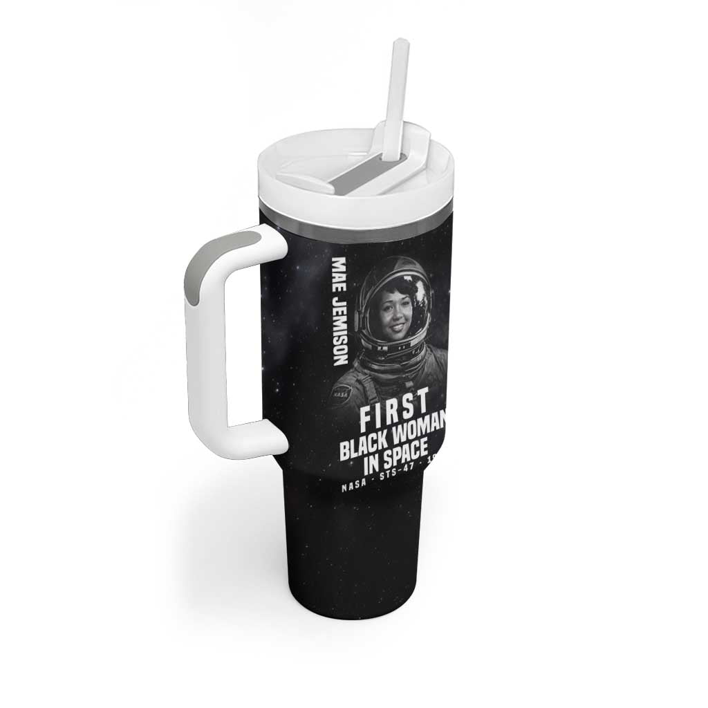 Mae Jemison Tumbler With Handle with NASA Spacesuit Portrait, First Black Woman - Wonder Print Shop