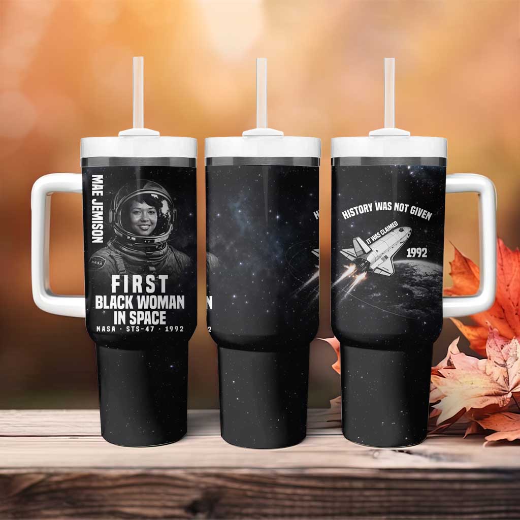 Mae Jemison Tumbler With Handle with NASA Spacesuit Portrait, First Black Woman - Wonder Print Shop